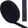 Gorgecraft 10 jardų 20 mm pločio neslystanti elastinė juosta tiesia linija, elastinė juosta su silikoniniu sukibimu, pagaminta iš tamprios gumos, elastinės juostos, diržas, juosmuo "pasidaryk pats" drabužių siuvimui, juoda