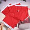 Gorgecraft 4 kėdžių užvalkalų rinkinys valgomojo kėdėms su raudona santa hat kepure, neaustinės medžiagos kėdės atlošo užvalkalas, nuimamas, plaunamas, skirtas vakarienei namuose, kalėdiniams banketams, šventėms