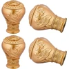 Gorgecraft 4 vnt. plastikinių užuolaidų karnizo dangtelių langams aukso spalvos užuolaidų galai 27,8 mm vidinis skersmuo apvalūs užuolaidų karnizo antgaliai romėniško karnizo dekoravimui