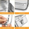 Goshies Bento dėžutė iš nerūdijančio plieno 1400 ml su skyrikliais ir sandarinimo žiedu, pietų dėžutė su skyreliais ir sandarinimo žiedu, nerūdijantis plienas su skyreliais