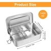 Goshies Bento dėžutė iš nerūdijančio plieno 1400 ml su skyrikliais ir sandarinimo žiedu, pietų dėžutė su skyreliais ir sandarinimo žiedu, nerūdijantis plienas su skyreliais