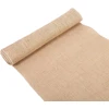 Gototop vintažinis džiuto stalo takelis, džiuto ritinys apsiūtais kraštais vestuvių stalo dekoracija Kalėdų vestuvių vakarėliui (30 cm x 2 m)