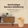 Grana Home Koby bambukinis popieriaus krepšys - 8.5 L atliekų dėžė su maišelio laikikliu - stilinga ir tvari dėžė biurui, vonios kambariui ir svetainei (natūralus)