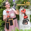 Grandininis pjūklas Akumuliatorinės genėjimo žirklės su 1,2 m ilgio prailginimo laidu: 40 mm belaidės sodo žirklės, 21 V 2 x 3000 Mah akumuliatorinės genėjimo žirklės, skirtos alyvmedžiams, vynuogynams, sodininkystei, vaismedžiams