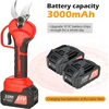 Grandininis pjūklas Akumuliatorinės genėjimo žirklės su 1,2 m ilgio prailginimo laidu: 40 mm belaidės sodo žirklės, 21 V 2 x 3000 Mah akumuliatorinės genėjimo žirklės, skirtos alyvmedžiams, vynuogynams, sodininkystei, vaismedžiams
