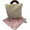 Grape Seed pagalvėlė 15 x 15 cm su keičiamu pagalvėlės užvalkalu (rožinė, zuikutis)