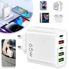 Greitas 65w tinklo įkroviklis 3x Usb-a 2xusb-c greitas įkrovimas Pd Qc 3.0