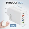 Greitasis įkroviklis Usb C 65w 5 Porto, kelių lizdų Usb įkroviklis, kelių įkrovimo lizdas, mobiliojo telefono įkroviklis telefonui