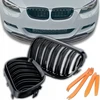 Grilis grotelės Bmw E92 E93 Facelift 10-13 Dvigubos grotelės Juodas blizgesys M paketas