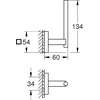 Grohe Start Cube Tualetinio Popieriaus Laikiklis (juodas, Matinis)