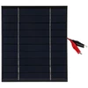 Gtiwung 12 V 2 W 136 x 110 mm saulės baterija su krokodilo spaustukais, mikro mini saulės elementų plokštė, skirta saulės energijai, "pasidaryk pats", mokslo projektams