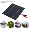 Gtiwung 12 V 2 W 136 x 110 mm saulės baterija su krokodilo spaustukais, mikro mini saulės elementų plokštė, skirta saulės energijai, "pasidaryk pats", mokslo projektams