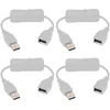 Gtiwung 4 vnt. Usb kabelių su įjungimo/išjungimo jungikliu, Usb tėviškas-moteriškas prailginimo laidas 35 cm baltas, skirtas Led stalinei lempai, Led juostai