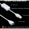 Gtiwung 4 vnt. Usb kabelių su įjungimo/išjungimo jungikliu, Usb tėviškas-moteriškas prailginimo laidas 35 cm baltas, skirtas Led stalinei lempai, Led juostai
