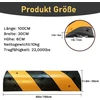 Guminis kabelių tiltelis 2 kanalų kabelių rampa apsauga nuo pervažiavimo 100 x 30 x 6 cm pervažiavimo grindų slenksčio tiltelio rampa kabeliams lauke greičio mažinimo slenkstis