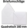 Gustav Neuser kvadratiniai vokai 16,0 x 16,0 cm, 75 vnt., balti, 120 g/m²