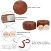 Gusti Leather vairo juosta - 2 x lipni vairo juosta 200 cm - gravel ir plento dviračio vairo juosta odinė su kamštiniu kamščiu patikimam sukibimui, medaus ruda