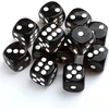 Gwhole 12 kauliukų rinkinys, 6 sienelės, 16 mm, kauliukų rinkinys, whisper kauliukų rinkinys su užapvalintais kampais, dice king kauliukų žaidimams, stalo žaidimams, pilkas