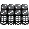 Gwhole 12 kauliukų rinkinys, 6 sienelės, 16 mm, kauliukų rinkinys, whisper kauliukų rinkinys su užapvalintais kampais, dice king kauliukų žaidimams, stalo žaidimams, pilkas
