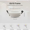 Gy 6 led įleidžiami prožektoriai su gu10 lizdu, ip65 įleidžiami šviestuvai vonios kambariui, virtuvei, led gu10 montavimo rėmas lubinis prožektorius baltas apvalus, lizdas mr16 led lemputėms, 35° pasukamas