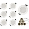 Gy 6 led įleidžiami prožektoriai su gu10 lizdu, ip65 įleidžiami šviestuvai vonios kambariui, virtuvei, led gu10 montavimo rėmas lubinis prožektorius baltas apvalus, lizdas mr16 led lemputėms, 35° pasukamas