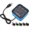 H31cs usb 2.0 šakotuvas su 3 prievadais ir kortelių skaitytuvu - 4-in-1 sd/microsd/m2/ms pro duo - 3x usb 2.0 female - idealiai tinka nešiojamam ir stacionariam kompiuteriui