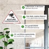 Hagefol® Vaizdo stebėjimo ženklas (20 x 15 cm - mažas) su Dsgvo pranešimu, įsk. gręžimo skylės, skirtas privačios nuosavybės stebėjimo kamerai arba netikrai kamerai lauke (aliuminio baltas)