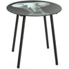 TV staliukas Haku Möbel staliukas, dizainas: juodas metalas, grūdintas stiklas, matmenys: aukštis 41 cm x skersmuo 40 cm, stilius: modernus