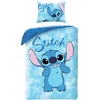 Halantex Lilo ir Stitch Disney vaikiškas patalynės komplektas - 140 x 200 cm + pagalvės užvalkalas 70 x 90 cm - 100% medvilnė - reversible patalynės užvalkalas su užtrauktuku