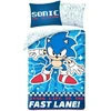 Halantex patalynės komplektas sonic the hedgehog - sonic - antklodės užvalkalas 140 x 200 cm su pagalvės užvalkalu 70 x 90 cm - 100% medvilnė, įvairiaspalvis