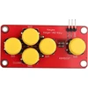 Klaviatūra Haljia ad klaviatūros simuliacijos elektroniniai statybiniai blokai, 5 mygtukai, modulis analoginis klavišas suderinamas su arduino jutiklių išplėtimo plokšte