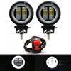 Halogeninis led cree žibintas su žiedu motociklui x2