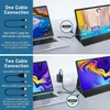 Hamtysan Nešiojamas monitorius 15.6 colių Fhd 1080p Usb C Hdmi žaidimų itin plonas Ips ekranas su išmaniuoju dėklu garsiakalbiu, Hdr Plug & Play, išorinis monitorius nešiojamam kompiuteriui
