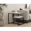 TV staliukas Hanah Home modernus baltas kavos staliukas, 60 x 52 x 40 cm, 100% melaminu dengta medžio drožlių plokštė, 18 mm storio, stilingas ir funkcionalus dizainas bet kuriai gyvenamajai erdvei
