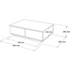 Hanah Home stilingas kavos staliukas, atlantic pine & anthracite, 90 x 60 x 28.6 cm, 100% melaminu dengta medžio drožlių plokštė, 18 mm storio, modernaus dizaino svetainėms