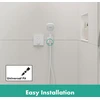 Hansgrohe Fixfit E sieninis laikiklis su dušo galvutės laikikliu, matinė balta