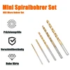 Haotrade 50 dalių rankinis grąžtas, mini grąžtų rinkinys, Hss mikro grąžtų rinkinys, greitojo plieno grąžtas, titano danga, grąžtas metalui, aliuminiui, plastikui, plienui, medžiui