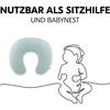 Hauck Nurse N Feed maitinimo pagalvė kūdikiams su mikro granulių užpildu, medvilniniu užvalkalu, reguliuojamu kietumu, su nešiojimo krepšiu, plaunama (eukaliptas)