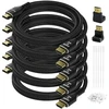 Hdmi 2.0 Kabelių Rinkinys 2m - 5 vnt., 4k@60hz, Pintas Nailonas