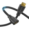 Hdmi 2.0 prailginimo kabelis 4k 60hz, 0.5m, paauksuoti kontaktai