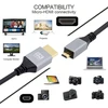 Hdmi 2.1 kabelis 0.5m, Micro Hdmi - Hdmi, 8k 60hz, 4k 120hz