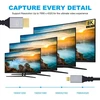 Hdmi 2.1 kabelis 0.5m, Micro Hdmi - Hdmi, 8k 60hz, 4k 120hz