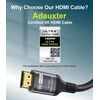 Hdmi 2.1 kabelis 6m, 8k/4k, 48gbps, Earc, Hdr10+, suderinamas su žaidimų Pc ir Tv