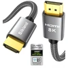 Hdmi 2.1 Kabelis 8k, 2m, 48gbps, Earc, Hdr10, Dolby Atmos