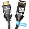 Hdmi 2.1 Kabelis 8k 90° Kampas 0.5m - 48gbps, 8k@60hz, 4k@120hz