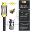 Hdmi 2.1 šviesolaidinis kabelis - 8k 120hz - 4k 240hz hdr10+ 3d earc cec hdcp 2.3 optinis itin didelio greičio paauksuoti kontaktai šviesolaidinis kabelis su cinko lydinio jungtimi apsauga nuo lūžių, juodas (juodas)