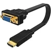 Hdmi į vga 1080p suderinamas hdmi į vga adapteris kompiuteriui, nešiojamam kompiuteriui, pc monitoriui, hdtv, skaitmeninis į analoginį konverterio kabelis, skirtas XBOX 360 ps3 tv box į projektoriaus ekraną, juodas