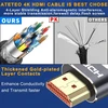 Hdmi kabelis, 4k hdmi kabelis 2m/6.6ft, itin greitas pintas hdmi laidas palaiko 4k@60hz, arc, hdr, 3d, ethernet, suderinamas su visais hdmi įrenginiais