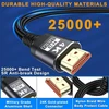 Hdmi kabelis, 4k hdmi kabelis 2m/6.6ft, itin greitas pintas hdmi laidas palaiko 4k@60hz, arc, hdr, 3d, ethernet, suderinamas su visais hdmi įrenginiais