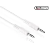Hdsupply Ac011-020 audio stereo jungties kabelis 3.5 mm kištukas į 3.5 mm kištuką itin plonas dizainas 2.00 m baltas